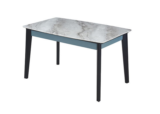 Fashion Simple Family Slate Dining Table , Marble Design Dining Table