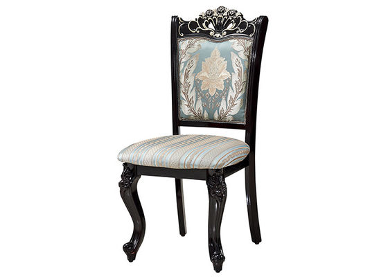 Noble Generous Solid Wood Carving European Dining Chairs