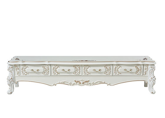 Solid Wood Resin European Style Coffee Table Cabinet