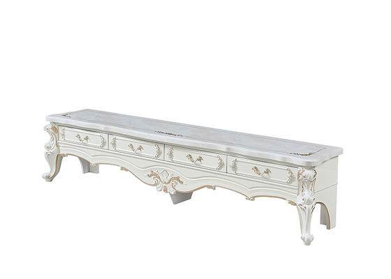 Marble Solid Wood TV Cabinet And Coffee Table Set