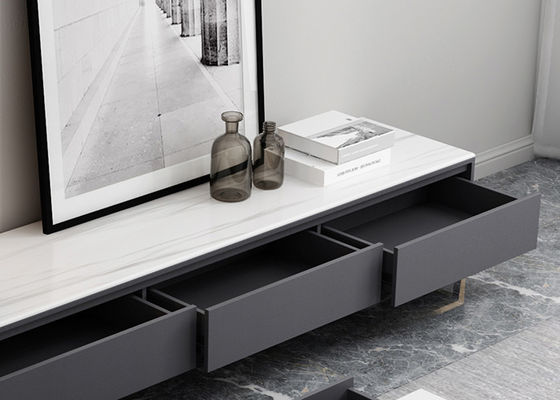 Minimalist TV Unit Matching Coffee Table With Drawers