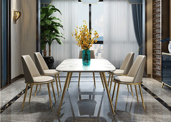 Fashionable 140x80x76cm Home Luxury Marble Dining Table