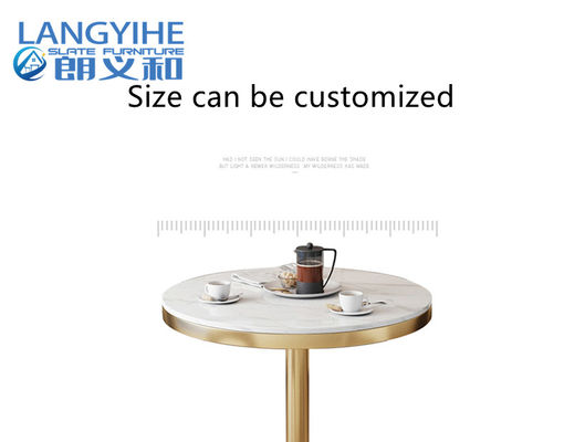 Dining Countertop Artificial 31 Inches Marble Circle Table Odm
