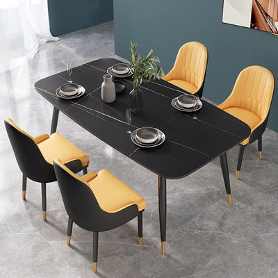 Metal Nordic Marble Dining Tabl Light Luxury For 4 - 6 People