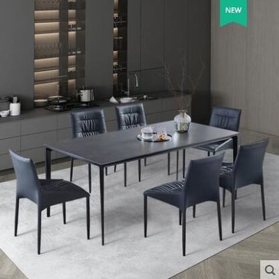 Nordic Light Luxury Minimalist Marble Dining Table Scratch Resistant