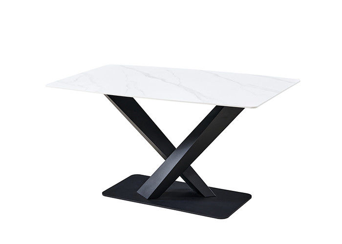 Stylish Slate Dining Table , Marble Top Rectangular Dining Table