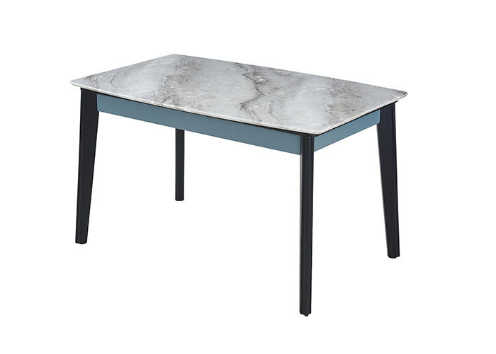 Fashion Simple Family Slate Dining Table , Marble Design Dining Table
