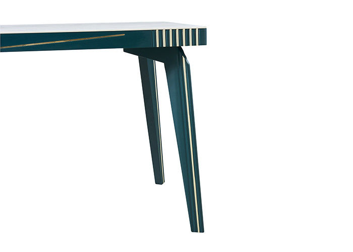 Modern Solid Wood Marble Rock Slate Dining Table