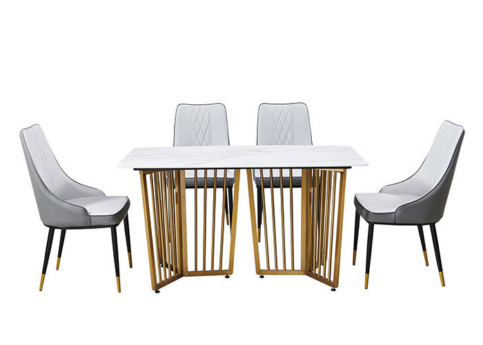 130x80x60cm Slate Dining Table , Wood Slab Dining Room Table