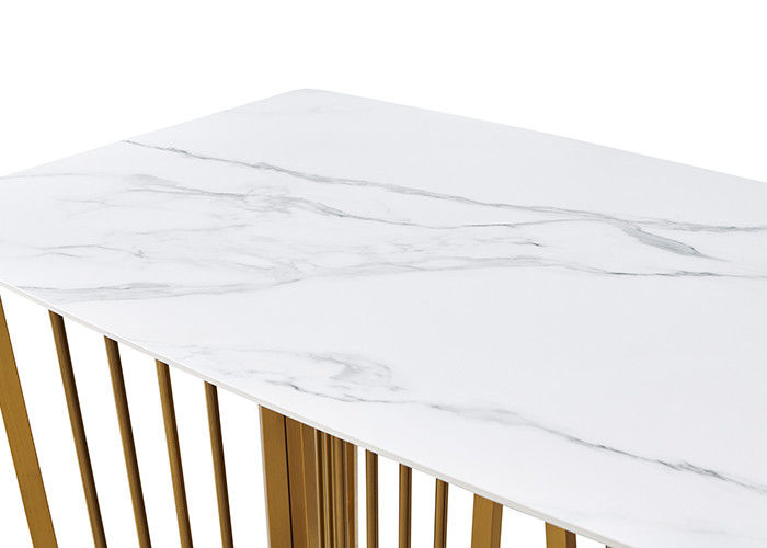 130x80x60cm Slate Dining Table , Wood Slab Dining Room Table