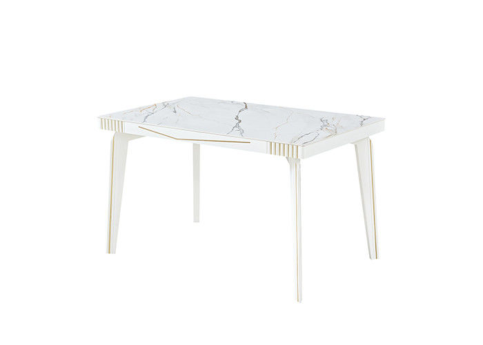 ISO14001 Minimalist Marbled Stone Slate Dining Table