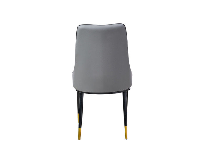 Modern Stainless Steel Leather Padded Dining Chairs