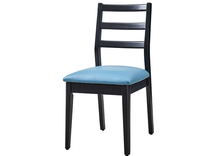Hotel Solid Wood Blue Upholstered Dining Chairs