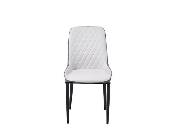 Minimalist Wrought Iron Leather Upholstered Dining Chair