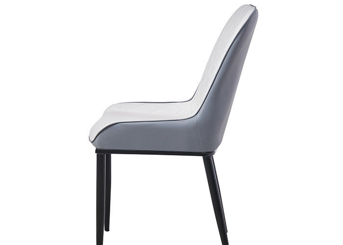 Minimalist Wrought Iron Leather Upholstered Dining Chair
