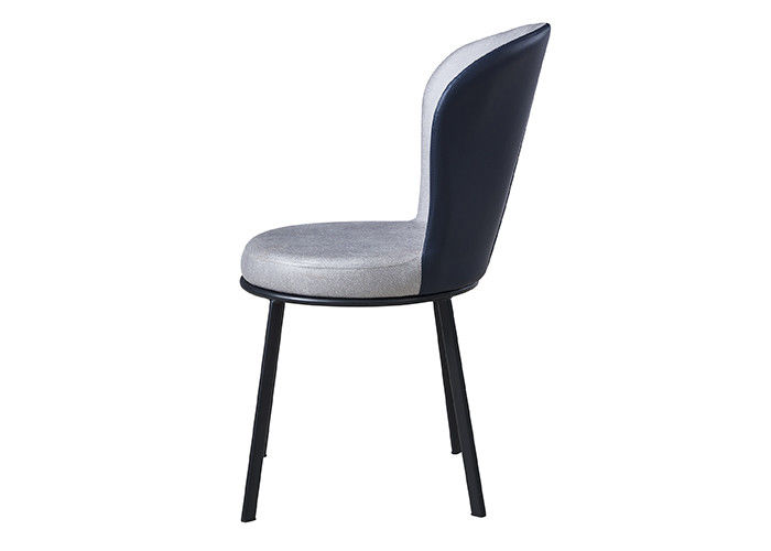 Wrought Iron Family Grey Upholstered Dining Chair