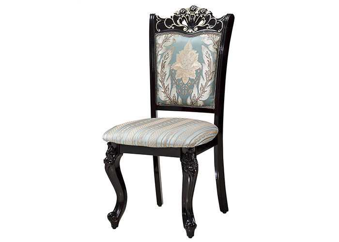 Noble Generous Solid Wood Carving European Dining Chairs