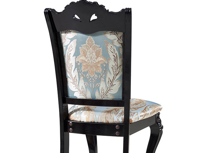 Noble Generous Solid Wood Carving European Dining Chairs