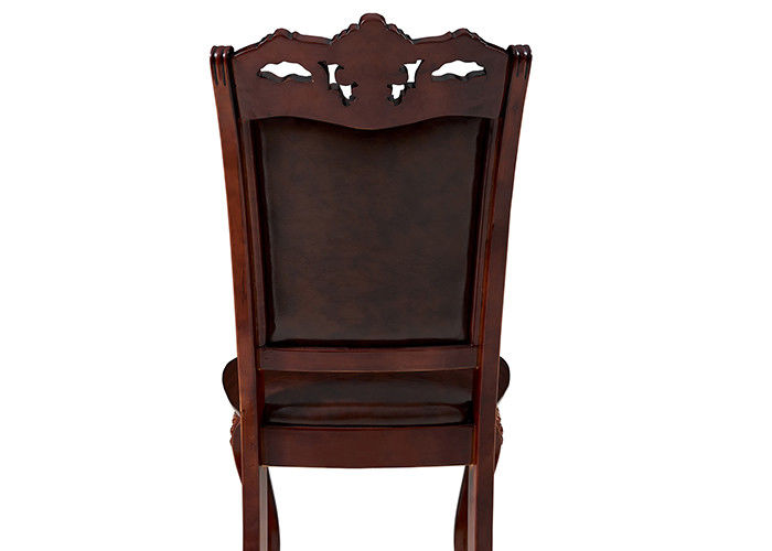 Baking Lacquer Carving Upholstered Restaurant Dining Chairs