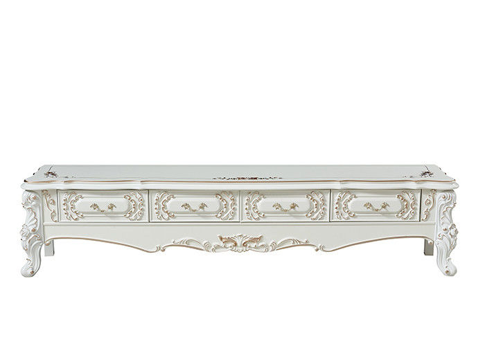 Solid Wood Resin European Style Coffee Table Cabinet