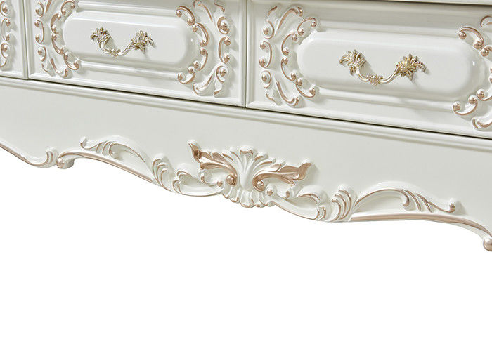 Solid Wood Resin European Style Coffee Table Cabinet