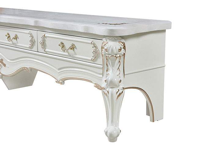 Marble Solid Wood TV Cabinet And Coffee Table Set