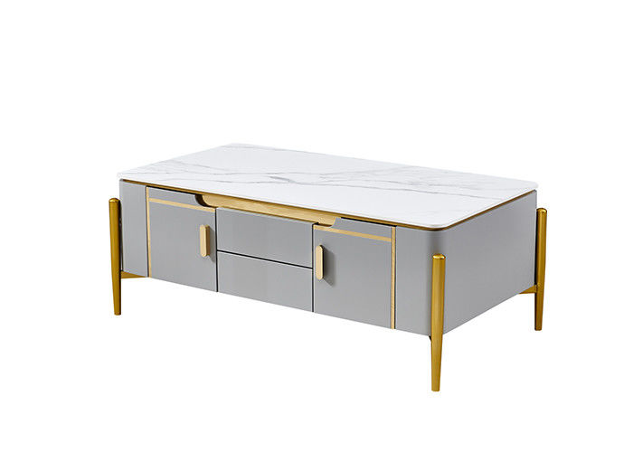 Light Luxury Rock Slab TV Unit And Coffee Table