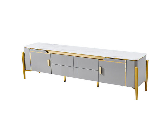 Marble Living Room Coffee Table TV Cabinet Set