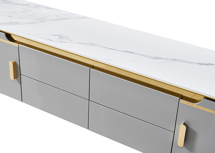 Marble Living Room Coffee Table TV Cabinet Set