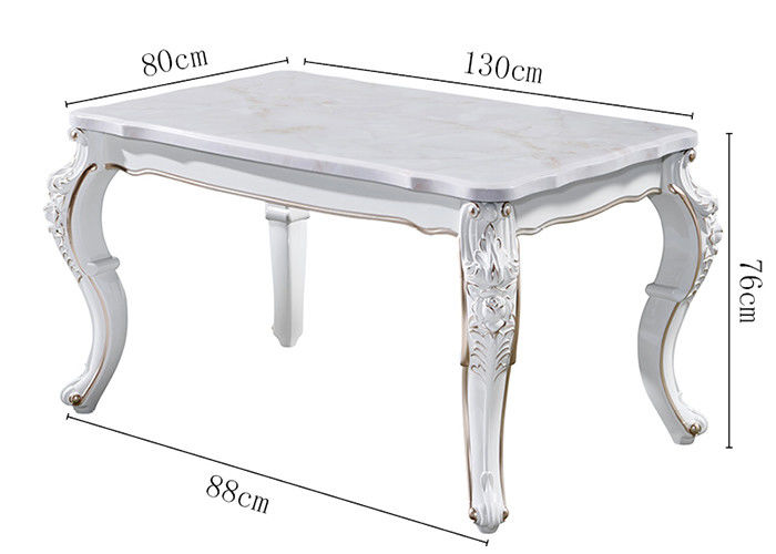 Generous Carving Family Rectangular Marble Dining Table