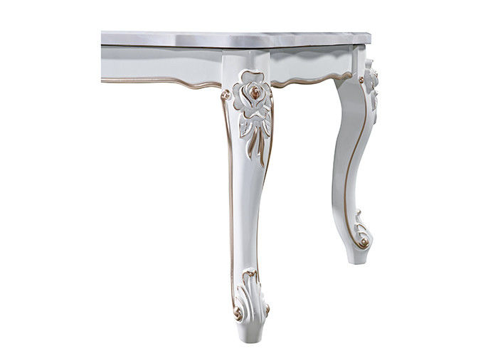 80cmx130cmx75cm White Marble Top Dining Table