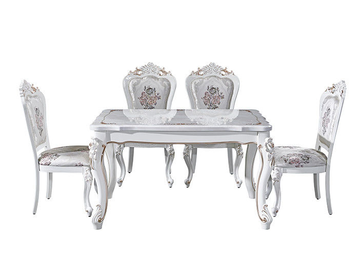 80cmx130cmx75cm White Marble Top Dining Table