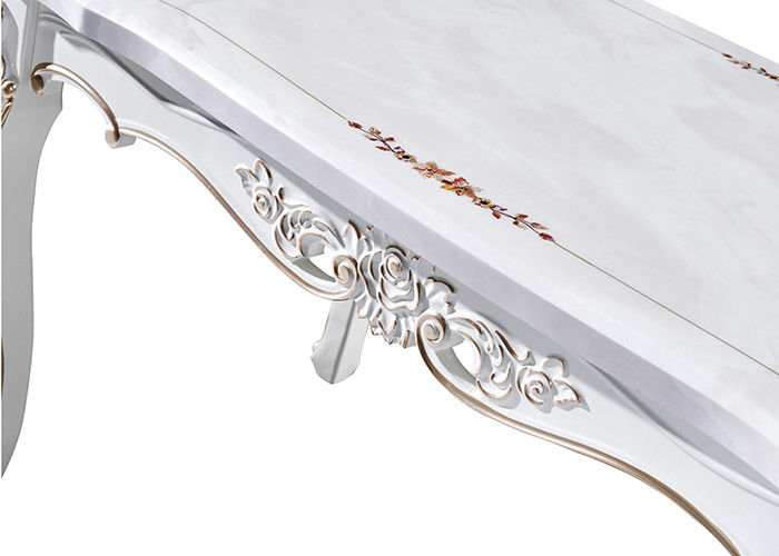 European Retro Paint Rectangular Marble Dining Table