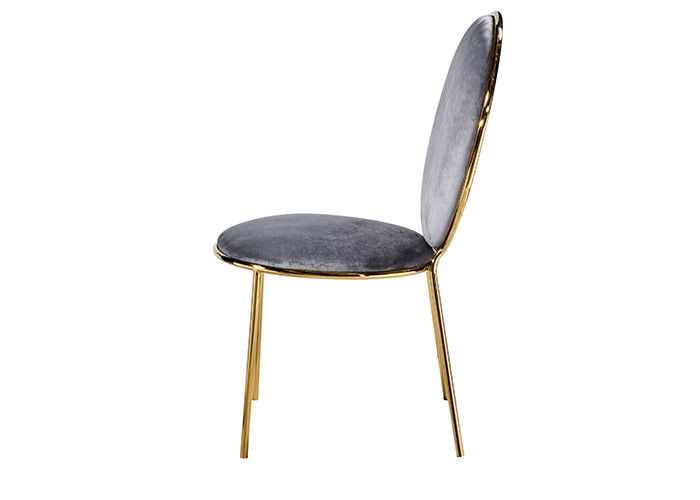 ISO18001 Light Luxury Steel And Leather Dining Chairs