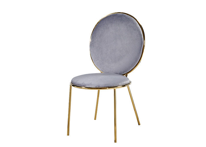 ISO18001 Light Luxury Steel And Leather Dining Chairs