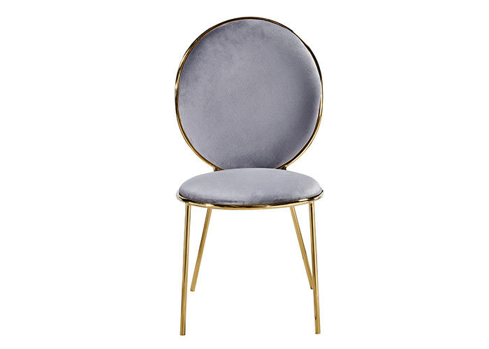 ISO18001 Light Luxury Steel And Leather Dining Chairs