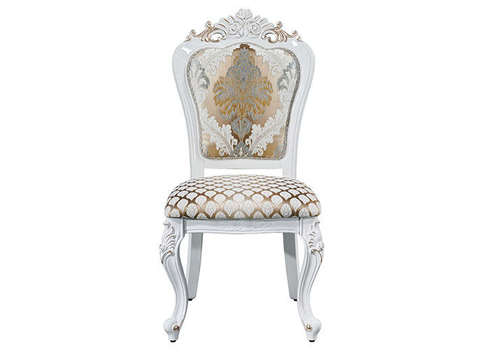 Elegant Retro Wood Carving Family European Dining Chairs