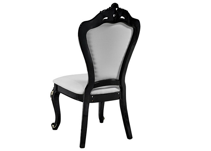 Strong And Durable White Leather Restaurant Chairs