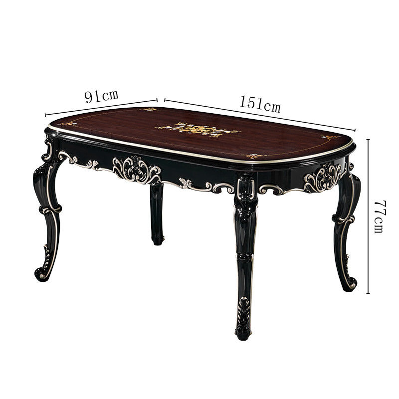 MDF Carving Baking Paint Process Minimalist Dining Table