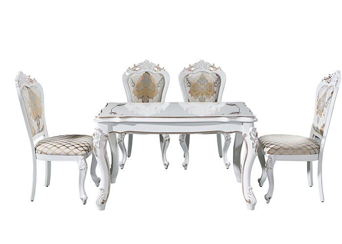 Retro White Marble Dining Table Rectangular Modern Minimalist Design Luxury Table