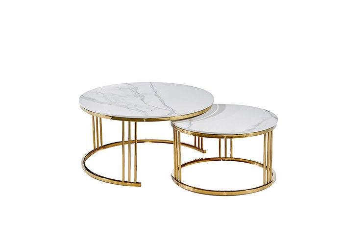 Fashion Living Room Coffee Circle Marble Dining Table