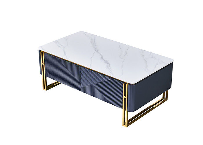 130cmx70cmx50xm Marble TV Stand Coffee Table , Square Coffee Table