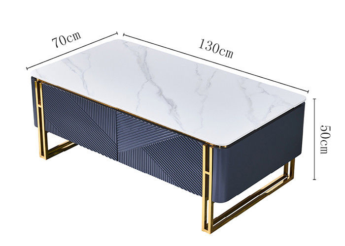 Stainless Steel Frame Dining Table And Coffee Table Set