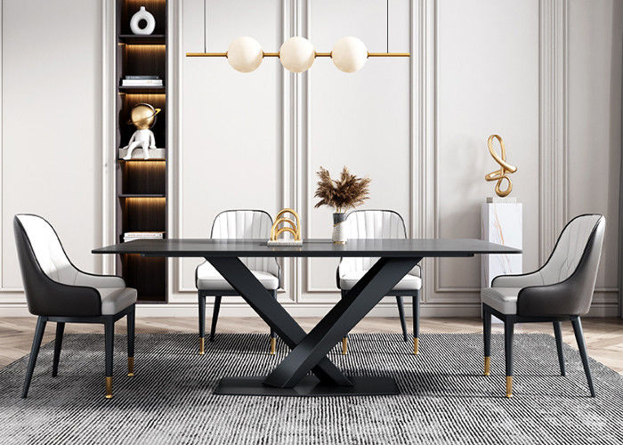 Rugged Modern Design Family Hotel Slate Dining Table