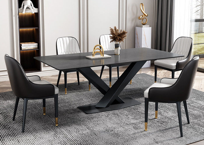 Rugged Modern Design Family Hotel Slate Dining Table