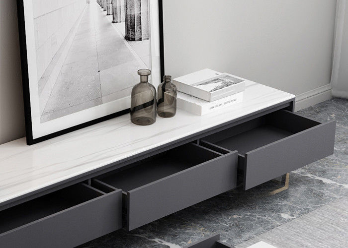 Minimalist TV Unit Matching Coffee Table With Drawers