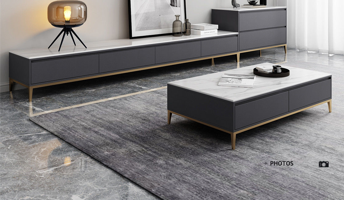 200x40x25cm Minimalist TV Unit Coffee Table Set