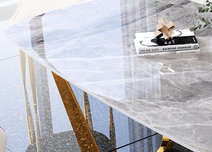Modern 130cmx80cmx77cm Luxury Marble Dining Table