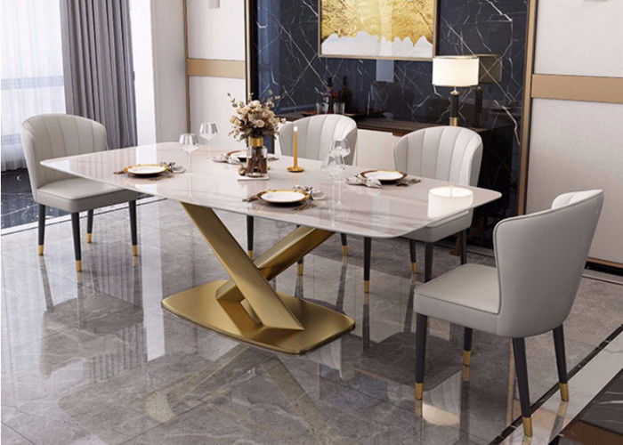 130x80x77cm Marble Top Dining Room Table