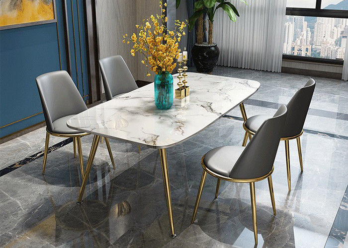Fashionable 140x80x76cm Home Luxury Marble Dining Table